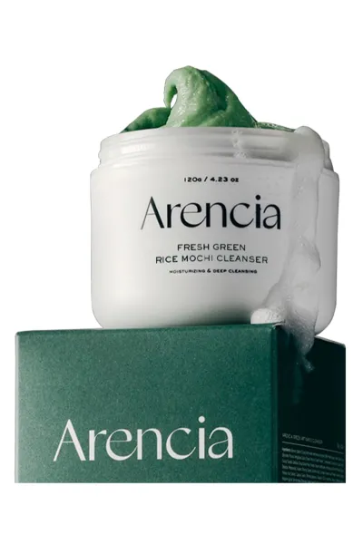 خرید و قیمت پاک کننده عمقی موچی برنج و چای سبز تسکین دهنده و کنترل چربی پوست ARENCIA  آرنسیا اصل