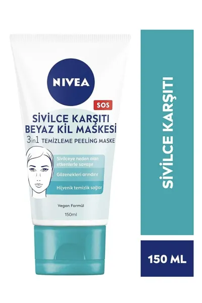 خرید و قیمت ماسک ۳ کاره سم زدا خاک رس سفید NIVEA  نیوآ اصل