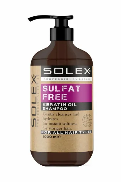 خرید و قیمت شامپو بدون سولفات روغن کراتین SOLEX  سولکس اصل