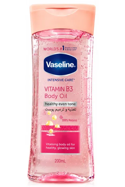 خرید و قیمت روغن بدن آبرسان و درخشان کننده ویتامین B3 روشن کننده Vaseline  وازلین اصل