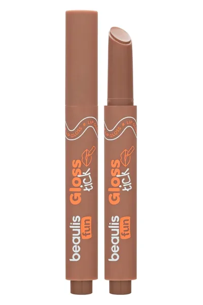 برق لب استیکی رنگ 121 Bare Kiss قهوه‌ای روشن طبیعی  بیولیس Beaulis