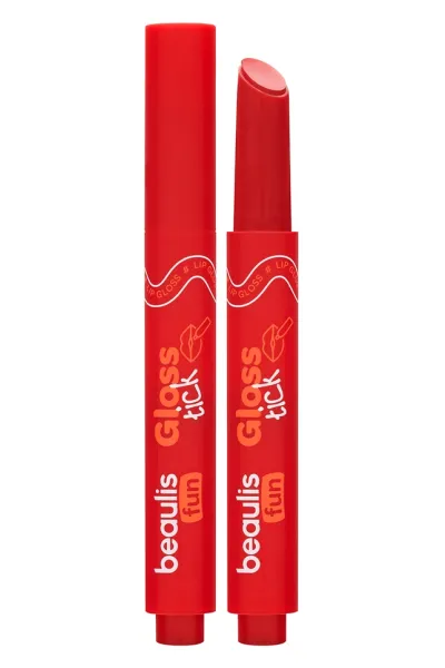 برق لب استیکی 212 Scarlet Charm رنگ قرمز اسکارلت با درخشش جذاب  بیولیس Beaulis