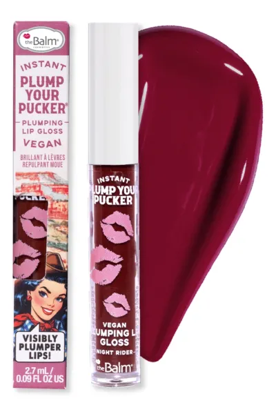 خرید و قیمت برق لب حجم‌دهنده Instant Plump Your Pucker Night Rider آلویی تیره براق The balm  دبالم اصل