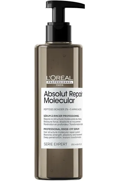 خرید و قیمت سرم ترمیم‌کننده مولکولی پروفشنال مدل Absolut Repair Molecular احیا و بازسازی موهای آسیب‌دیده L'Oreal Paris  لورال پاریس اصل